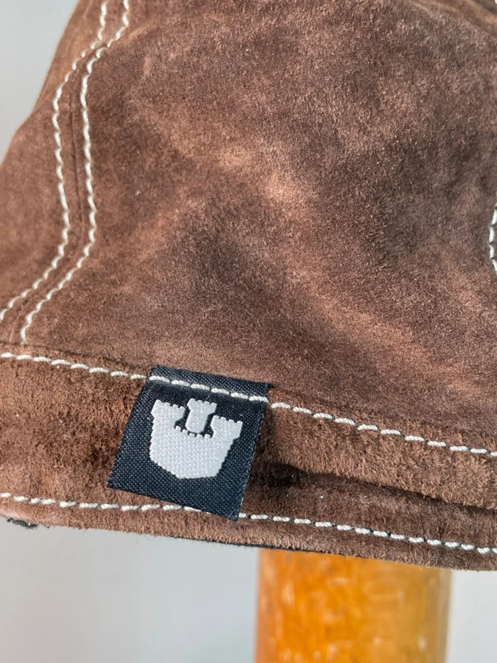 Goorin Brown Leather Flatcap Cap Cabbie Newsboy Size Medium